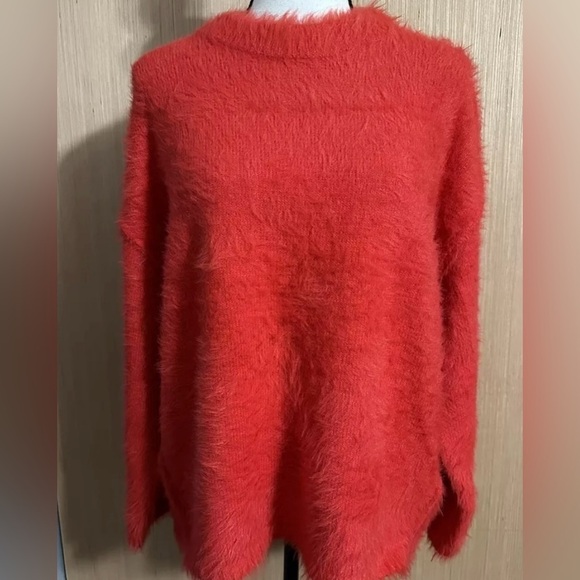 Free People Red Flurry Sweater, Size XS (v) - Picture 2 of 11